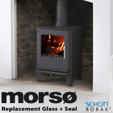 Replacement Stove Glass for Morso (Various Models) with Glass Seal - Schott Roba