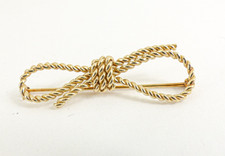 14ct Gold Bow Brooch Vintage
