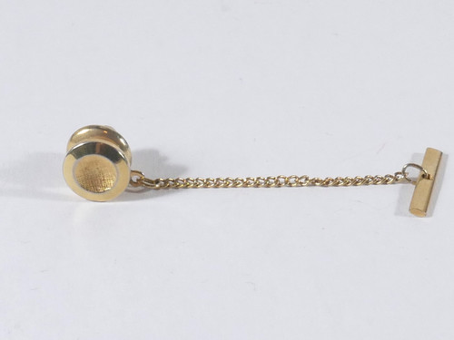Vintage gold tone round tie - vintage,
