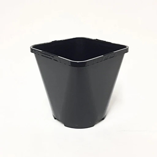 Black square plastic gardening - black,