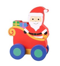 Santa Push Along Wooden Sleigh