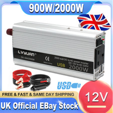 Power Inverter 12V to 230V 240V 900W 2000W Adapter Converter Caravan Trip Boat