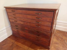Edwardian set of chart drawers 8 drawers in total in two units
