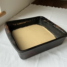 The Pampered Chef Square Deep Dish Baker Stoneware 9.5” int Family Heritage USED