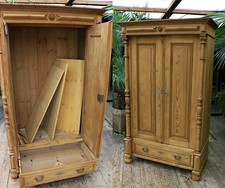 ? Superb!  Old Antique Pine Wardrobe/'Housekeepers' Cupboard-Linen/ Larder/Food
