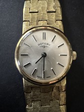 Vintage Rotary 10 Micron Gold Plated Ladies Watch Full Working Order.
