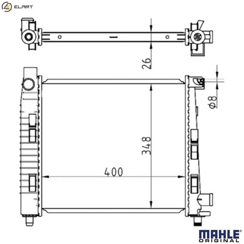 Radiator engine cooling - cr, 325