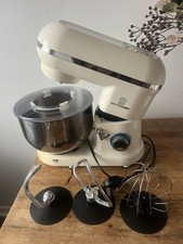MisterChef PRO Electric Kitchen 1600W Food Stand Mixer Cream 5.5L 3 Attachments