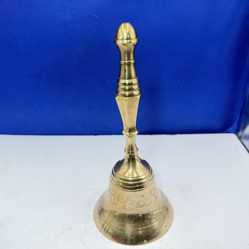 Vintage brass bell tall - brass,