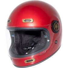 Orbit Vintage Full Face Motorcycle Helmet by Black ECE R22.06 Approved