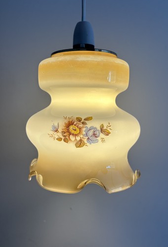 Vintage milk glass light - glass,
