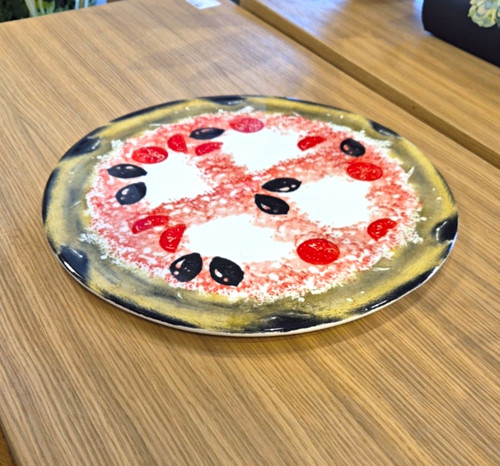 Ceramic round pizza plate - round,