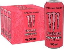 Monster Pipeline Punch Energy Drink, 9 x 500 ml Free Delivery UK