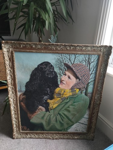 Antique oil canvas - oil, signed