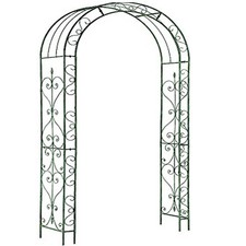 Metal Garden Patio Loire Arch Rose Arbour Archway Climbing Plant Trellis Black