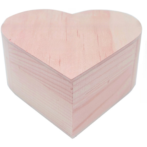 Heart shape wooden jewelry - wooden, box