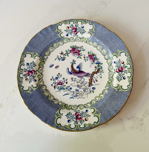 Antique minton blue cockatrice - minton,
