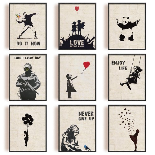 Set banksy canvas - wall, art