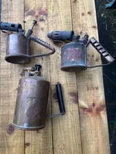 Vintage brass blow torches x 3