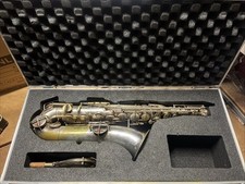 The BUESCHER C Melody Saxophone In Silver. 
