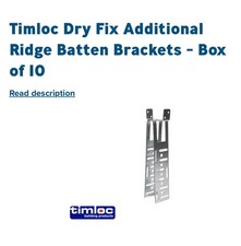 Timloc Dry Fix Additional Ridge Batten Brackets - Box of 10 