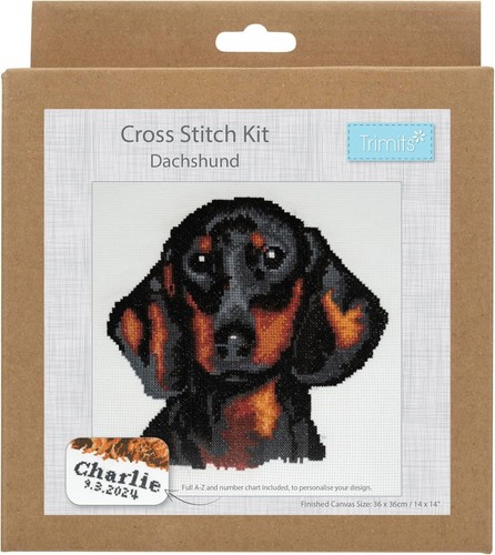 Dachshund dog cross stich - stich, kit