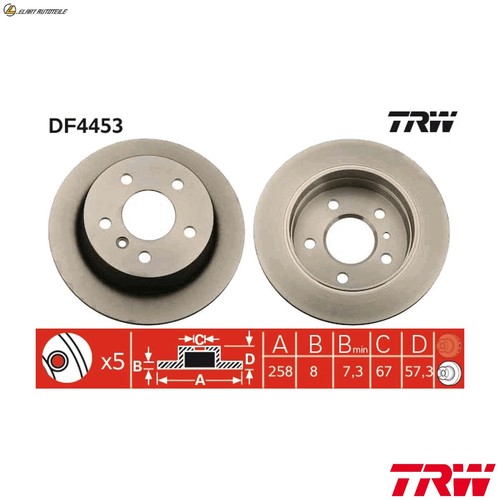 Brake disc df4453 - df4453, for