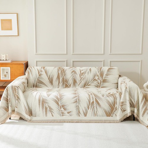Sofa throw blanket cover - throw, khaki