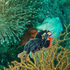 2 Pcs Aquarium Diver Ornament Fish Tank Decor Floating Landscape Ornament