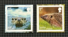 QE GB Sg3095-96 2010 Otter & Hedgehog 1st Class S/A U/M MNH