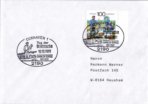 Cuxhaven 1991 stamp day - cuxhaven,