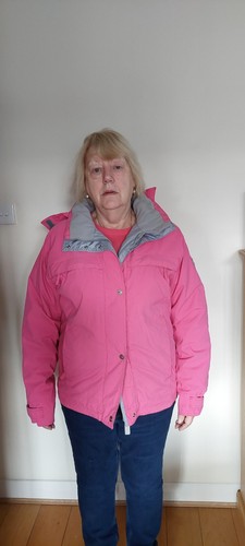 Pink ski jacket - women, by