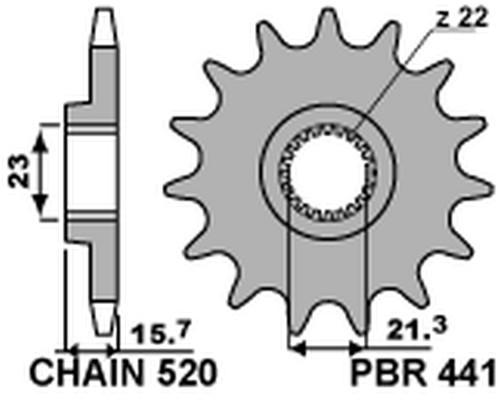 Pbr front sprocket - pbr, 441