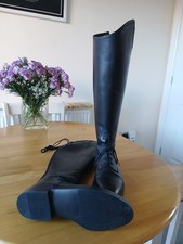Show jumping leather riding boots