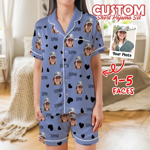 Custom face name pajama - name, set