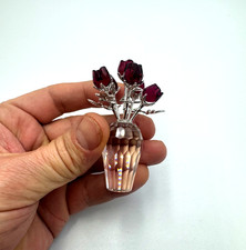 Swarovski Crystal Red Rose Six