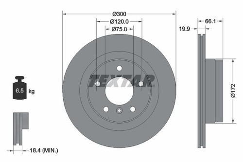 Brake disc textar - brake, 92133003