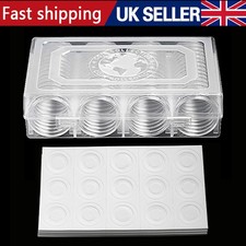 60Pcs 41MM Coin Holder Clear