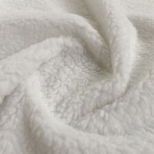 SHERPA FLEECE FABRIC WHITE