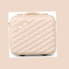 TED BAKER Vanity Case Belle Bow Detail Lightweight Flight bag Natural