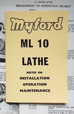 Myford ML10 Handbook