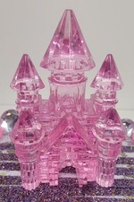 Pink Acrylic Castle Ornament – Decorative Fairy Tale Display