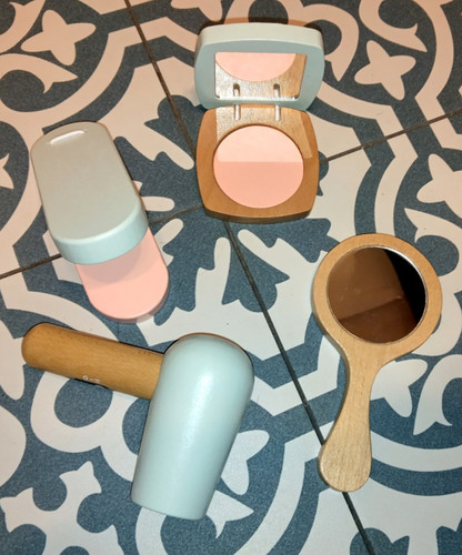 Wooden toy beauty set - wooden,