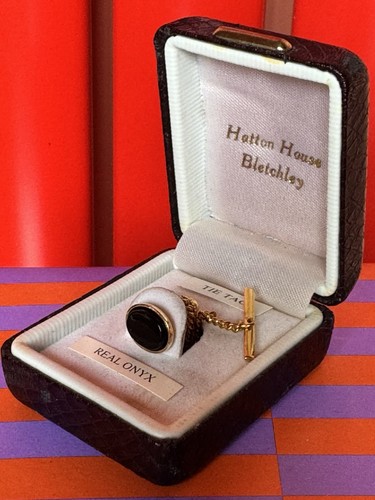 Vintage tie tac pin - tie, real