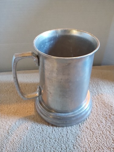 Vintage glass bottom tankard - glass,