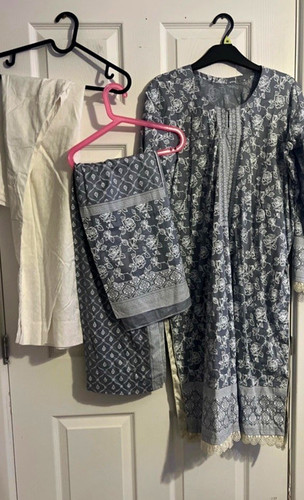 Women grey printed salwar - grey,