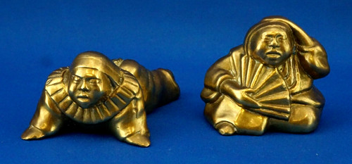 Pair gilded bronze sculptures
