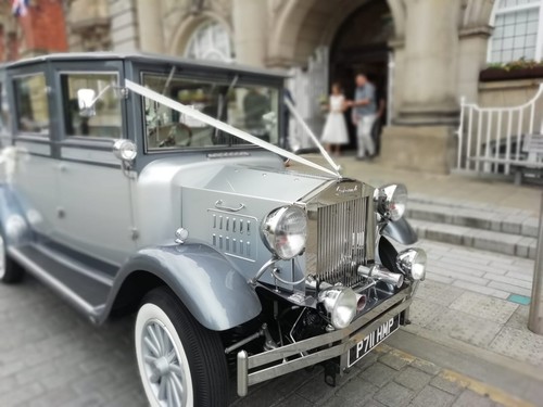 Vintage classic wedding car - wedding,