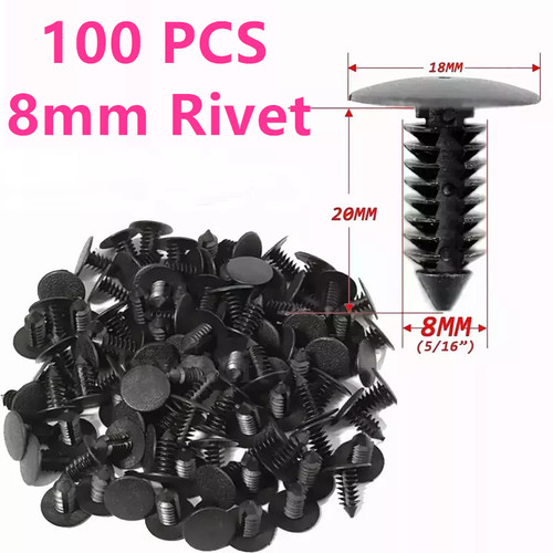 For 100x 8mm bumper clips - for,