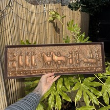 Vintage copper relief - relief, repousse